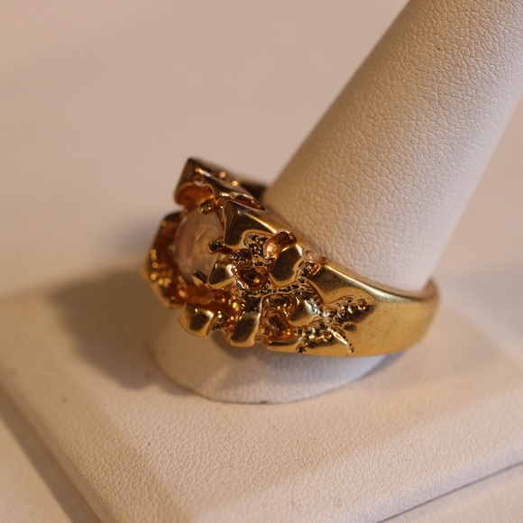 14KT GE gold ring with a faux stone (GR0001) - Picture 4 of 7